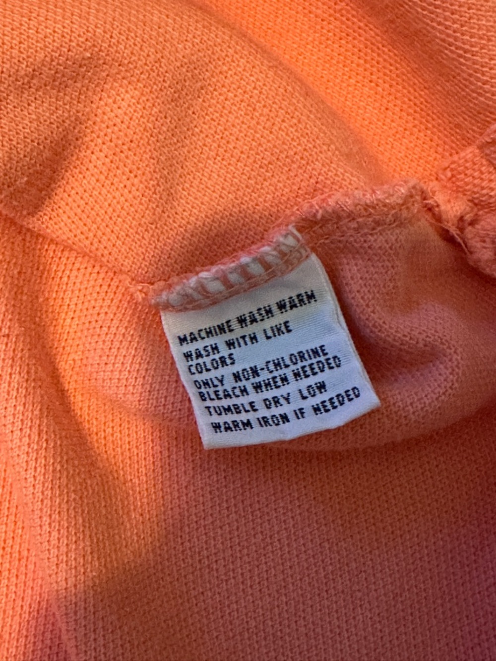 Vintage Polo Ralph Lauren Short Sleeve Polo Shirt Orange Men Large Chest Pocket - Picture 9 of 11